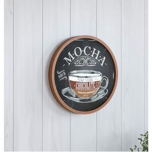 Two HBCY Creations Round 12” Chalkboards, Rustic Brown, Magnetic, New